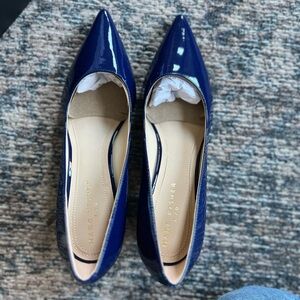 NWT Block heel pumps, dark blue